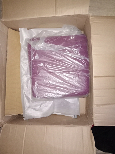 Стул на металлокаркасе DC2-001 black / white line / white фото покупателя 18