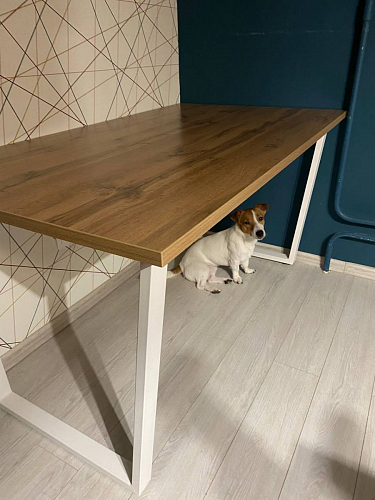 Деревянный стол Лота Лофт 140х80 черный матовый / бетон светлый фото покупателя 162