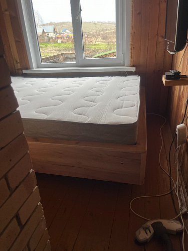 Двуспальная кровать Клауд 160х200 парящая дуб крафт золотой / антрацит фото покупателя 417