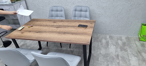 Деревянный стол Лота Лофт 120х75 белый матовый / дуб крафт золотой фото покупателя 70