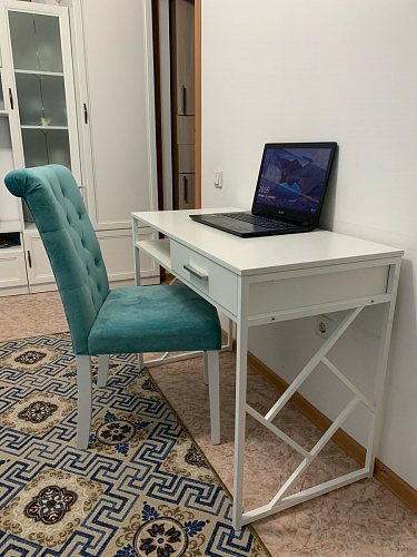 Стул Amelia white / fabric tiffany фото покупателя 3