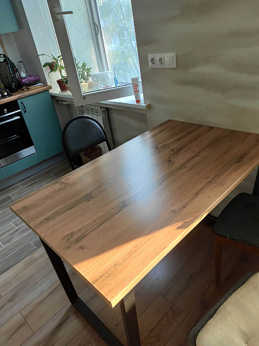 Деревянный стол Лота Лофт 120х75 белый матовый / дуб крафт золотой фото покупателя 412