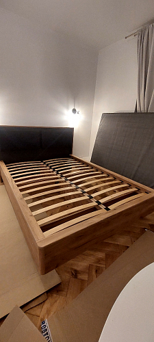 Двуспальная кровать Клауд 160х200 парящая дуб крафт золотой / антрацит фото покупателя 237