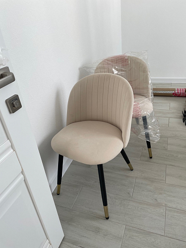 Стул на металлокаркасе Gabi 1 light purple / black фото покупателя 540