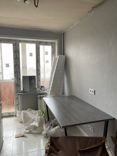 Стол Лота Лофт 140 25 мм черный матовый / бетон фото покупателя 19