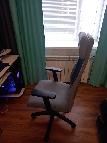 Компьютерное кресло Profit ткань зеленая / черная фото покупателя 5