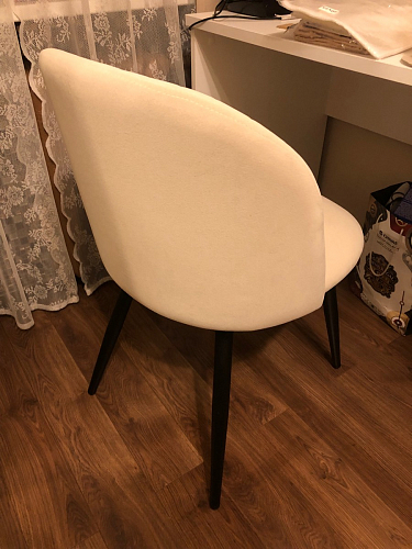 Стул на металлокаркасе Gabi dark beige / black / silver фото покупателя 784