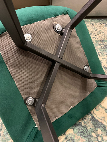 Стул на металлокаркасе Чилли К светло-серый велюр / черный каркас фото покупателя 1488