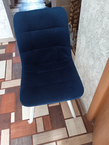 Стул на металлокаркасе Чилли синий / белый фото покупателя 459