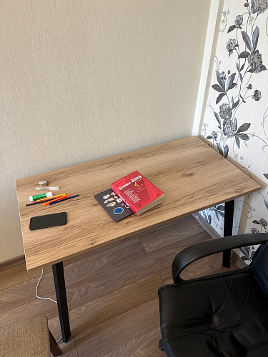 Стол Тринити Лофт 120 32 мм дуб галифакс табако / черный матовый фото покупателя 204