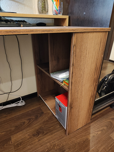 Письменный стол Битти Лофт 116х60х75 дуб вотан / белый матовый фото покупателя 115