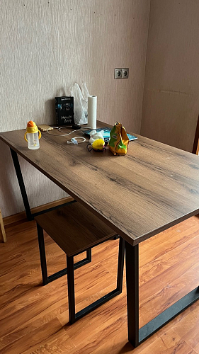 Стол Лота Лофт 120 25 мм сабия / белый матовый фото покупателя 219