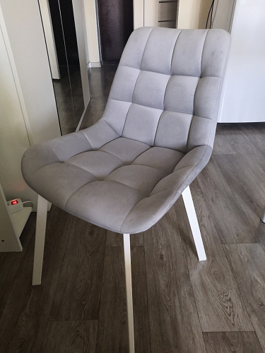 Стул на металлокаркасе Челси бежевый / черный фото покупателя 62