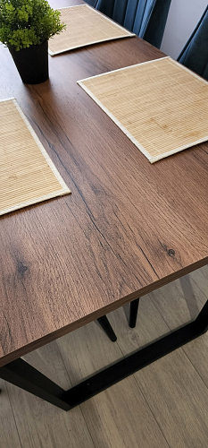 Деревянный стол Лота Лофт 140х80 черный матовый / бетон светлый фото покупателя 347