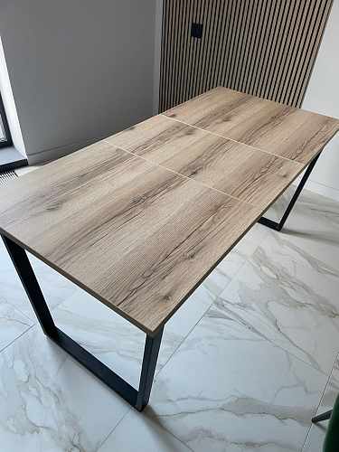 Стол Лота Лофт 140 25 мм черный матовый / бетон фото покупателя 505