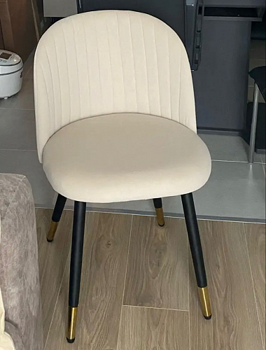 Стул на металлокаркасе Gabi 1 light blue / black / gold фото покупателя 778