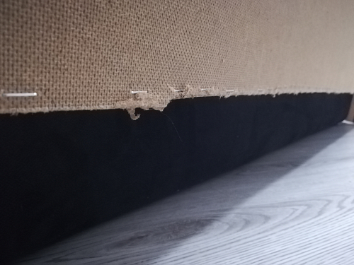 Диван Меркурий прямой рогожка серый / эко кожа черный со спальным местом 160 см фото покупателя 2