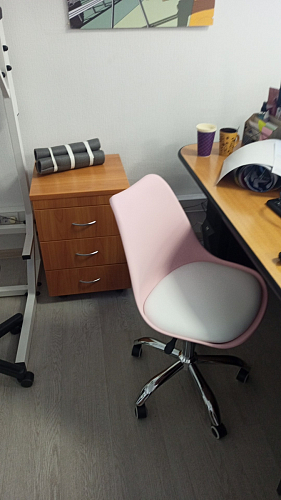 Компьютерное кресло Kolin с подушкой clear / white фото покупателя 494