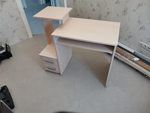 Компьютерный стол Джаз-24 левый дуб молочный фото покупателя 157