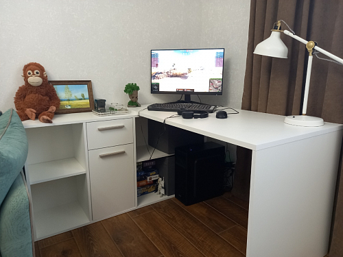 Письменный стол Лайт 03.245F белый гладкий 101 фото покупателя 57