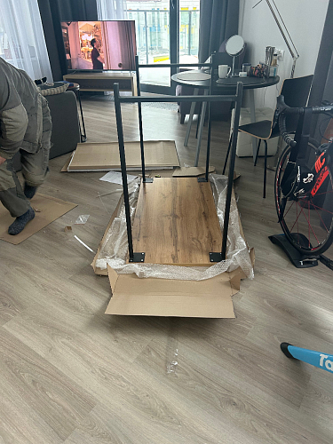 Барная стойка Дилан Лофт 120х40х90 бетон светлый фото покупателя 88