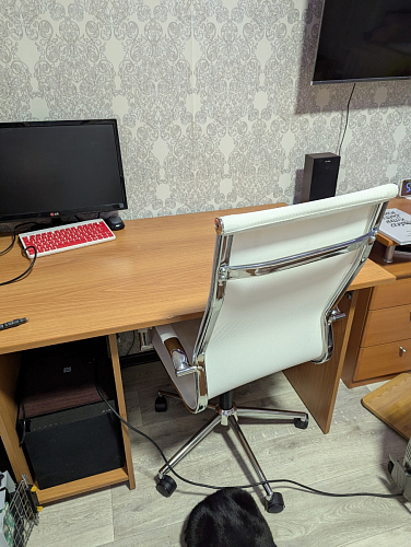 Компьютерное кресло Reus черная сетка / хром фото покупателя 72