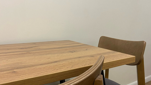 Стол Тринити Лофт 140 25 мм дуб делано темный / белый фото покупателя 105