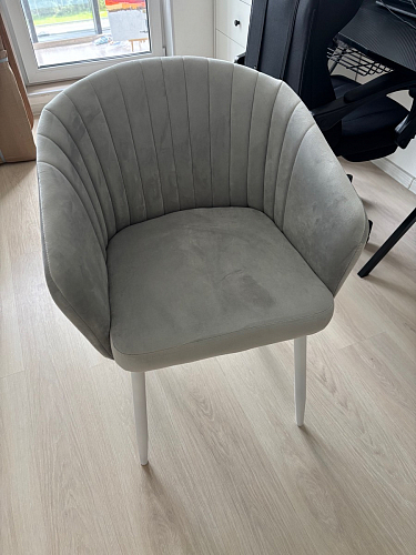 Кресло Корсо темно-серое / белый каркас фото покупателя 2