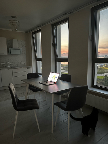 Стол Тринити Лофт 120 25 мм черный матовый / юта фото покупателя 174