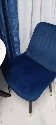 Стул на металлокаркасе Seda 01 blue / gold / black фото покупателя 34