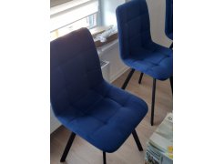 Стул на металлокаркасе Чилли синяя ткань / белый фото покупателя 241