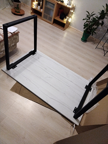 Деревянный стол Лота Лофт 120x75 дуб крафт табачный / черный матовый фото покупателя 525