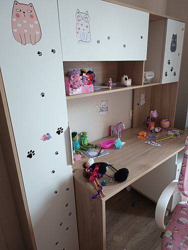 Письменный стол Комфорт 12.95 N дуб сонома / белый PE шагрень фото покупателя 78