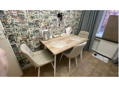 Стол раскладной Колон Лофт 120 25 мм юта / черный матовый фото покупателя 2