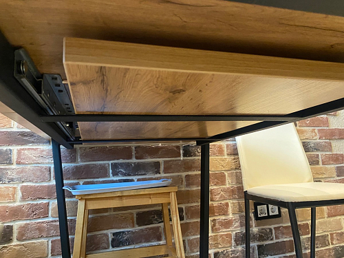 Стол Лота Лофт 120 25 мм дуб делано темный / черный матовый фото покупателя 912