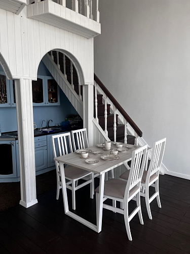 Деревянный стол Лота Лофт 140х80 черный матовый / бетон светлый фото покупателя 990