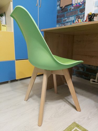 Деревянный стул Bonuss темно-серый / черное сидение / черный фото покупателя 92