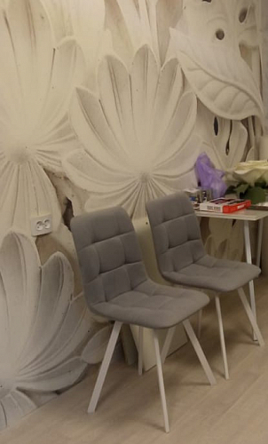 Стул на металлокаркасе Чилли бежевый / белый каркас фото покупателя 1529