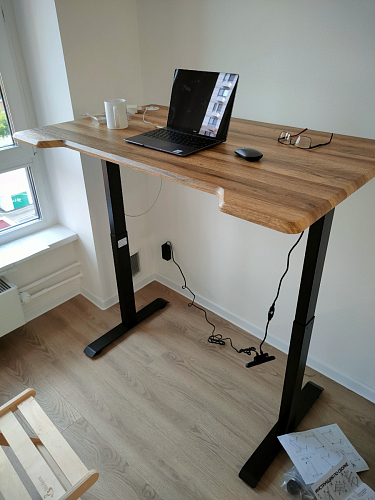 Компьютерный стол Маркос 140х80 тауп / черный фото покупателя 14