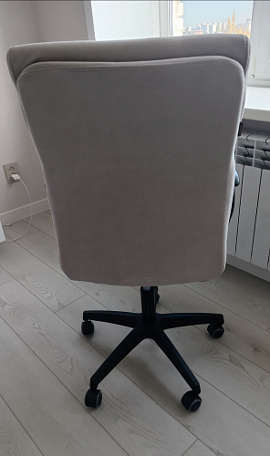 Компьютерное кресло Benefit/Бенефит флок серый 29 фото покупателя 9