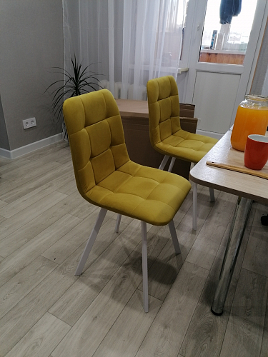 Стул на металлокаркасе Чилли К темно-серый (velutto 32) / черный фото покупателя 39