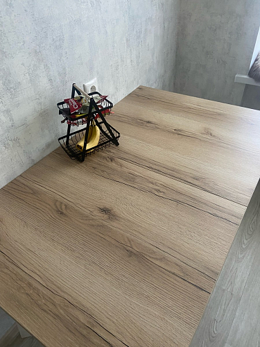 Стол раскладной Колон Лофт 120 32 мм дуб галифакс табако / черный матовый фото покупателя 11