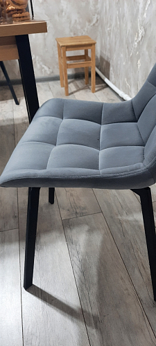 Стул на металлокаркасе Челси морская волна / черный фото покупателя 245