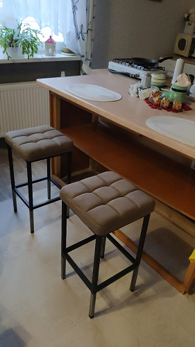 Барный стул Лофт катания минт / белый матовый фото покупателя 237