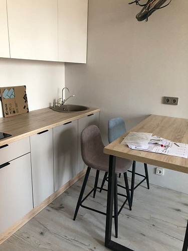 Барный стул Хаят голубой TD3052-4 / дерево фото покупателя 1