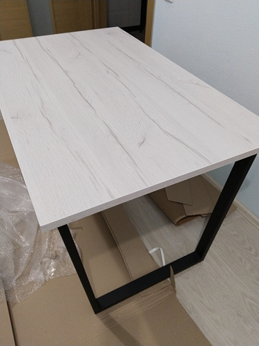 Деревянный стол Лота Лофт 140х80 черный матовый / бетон светлый фото покупателя 356