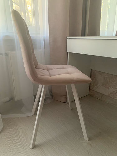 Стул на металлокаркасе Чилли бежевый / белый каркас фото покупателя 1259