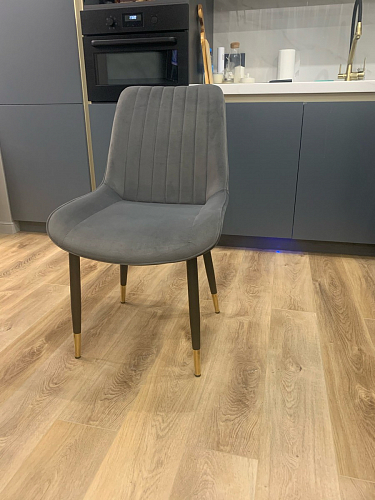 Стул на металлокаркасе Seda-1 dark gray / black / gold фото покупателя 14