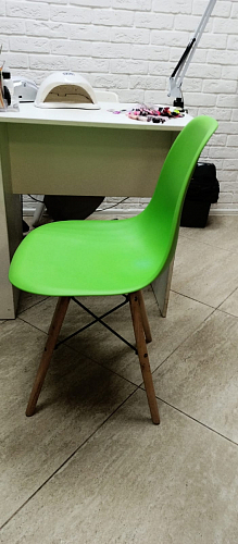 Пластиковый стул Eames PC-015 серо-голубой / дерево фото покупателя 96