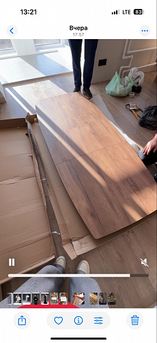 Деревянный стол Эудес 160(205)х90 сабия / черный фото покупателя 4